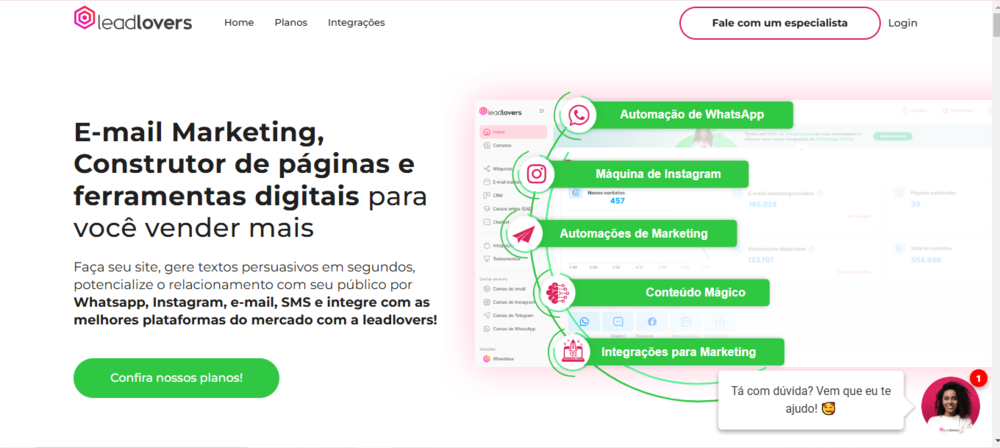 Leadlovers o que é? Como funciona? automação de marketing, funis de vendas, geração de leads, páginas de captura, landing pages, segmentação de leads, e-mail marketing